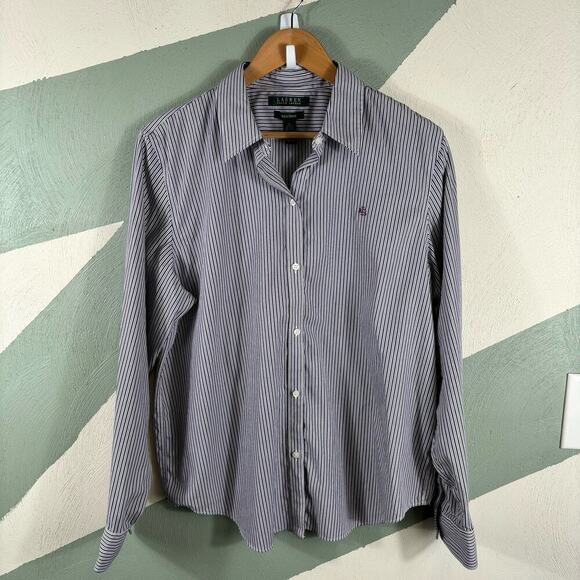 Lauren Ralph Lauren Men Size XL Non Iron Office Button Up Striped Long Sleeves - Picture 9 of 10
